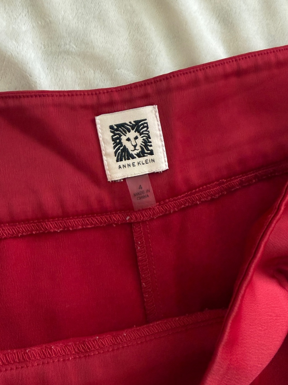 Anne Klein Red Satin Wide Leg Pants Women’s Size 4 - Picture 2 of 6